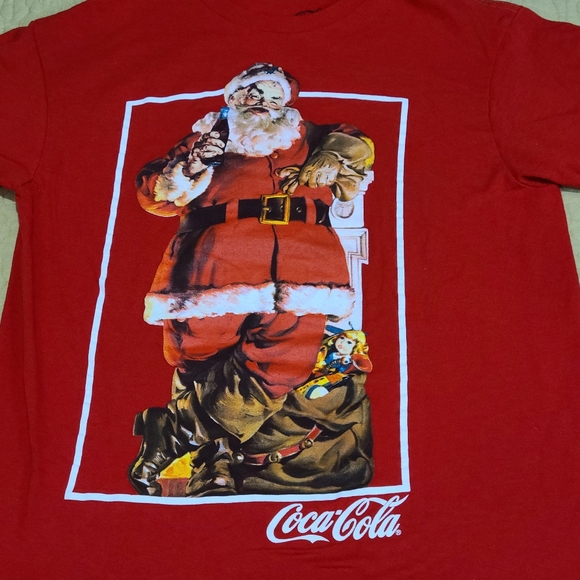 Coca Cola Tops - Retro Coca-Cola Santa Claus Christmas T shirt size S